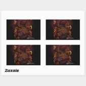 ドラゴン(シグネチャーデザイン) 長方形シール (シート)