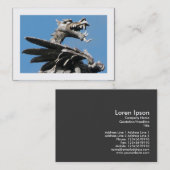 ドラゴン、シティホール、カーディフ(縁ど) 名刺 (正面/裏面)