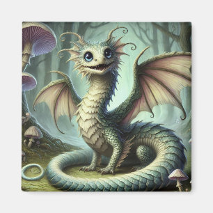 ドラゴン・ジャバウォッキー・キュート・ファンタジー・クリーチャー・アート マグネット