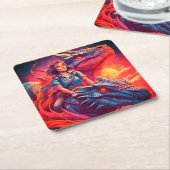 ドラゴン スクエアペーパーコースター (アングル)
