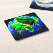 ドラゴン スクエアペーパーコースター (アングル)