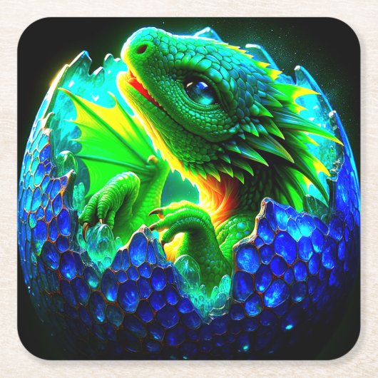 ドラゴン スクエアペーパーコースター (正面)