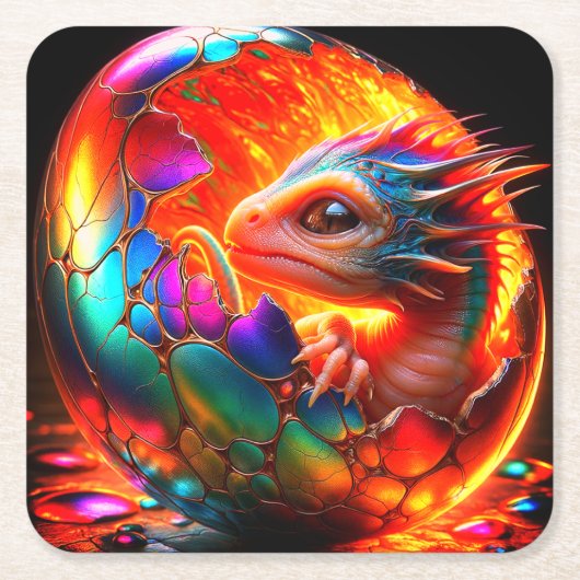 ドラゴン スクエアペーパーコースター (正面)