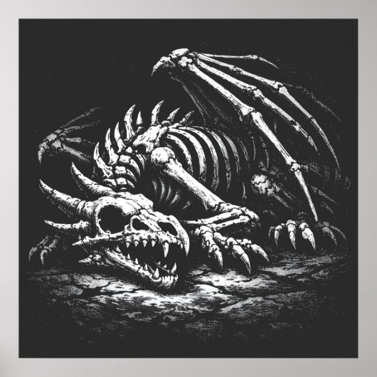 ドラゴン・スケルトン — by BurnsInHell ポスター (正面)