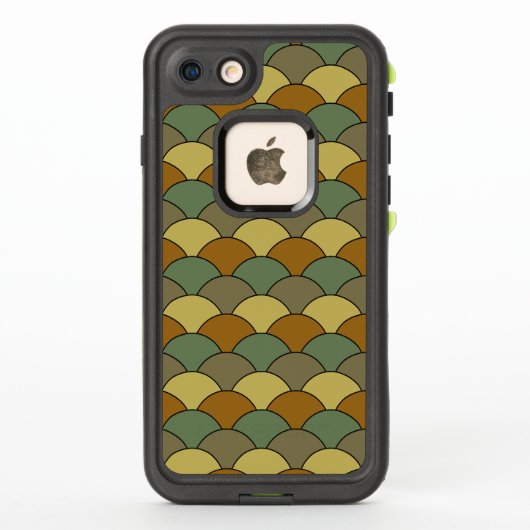 ドラゴン スケール ファン ウェーブ 青海波 カモフラージュ LifeProof iPhoneケース (裏面)