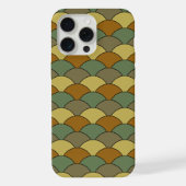 ドラゴン スケール ファン 波 青海波 カモフラージュ iPhoneケース (裏面)