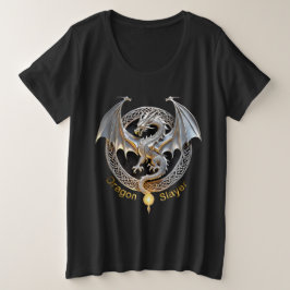 ドラゴン・スレイヤー プラスサイズTシャツ