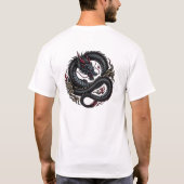ドラゴン タトゥー Tシャツ | 和風の龍デザイン (裏面)