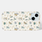 ドラゴン - ティール&ゴールド ドラゴン iPhoneケース Case-Mate iPhoneケース (裏面 (横))