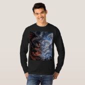 ドラゴン デザイン Tシャツ フル袖 (正面フル)