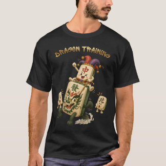 ドラゴン+トレーニング, 麻雀+ユーモア, 面白い Tシャツ
