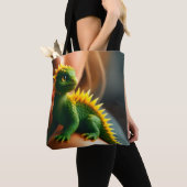ドラゴン トートバッグ (クローズアップ)