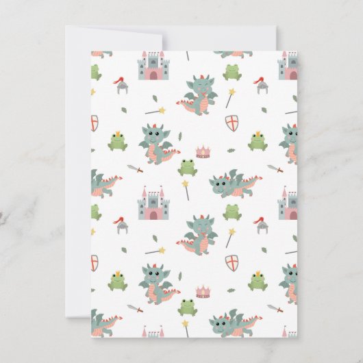 ドラゴン ナイツ おとぎ話 中世のお城 サンキューカード (裏面)