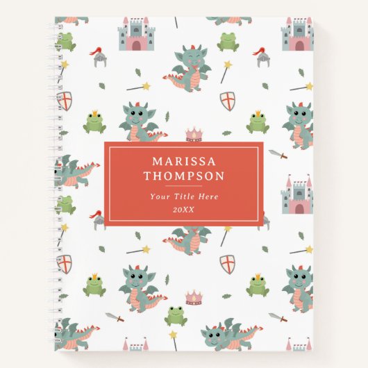 ドラゴン ナイツ おとぎ話 中世のお城 ノートブック (正面)