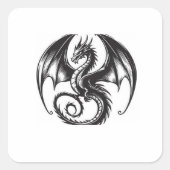 ドラゴン ノートパソコン ステッカー 携帯 ステッカー (正面)