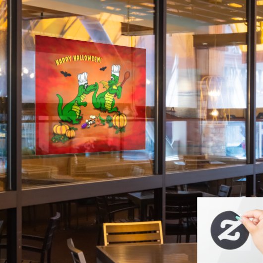 ドラゴン – ハッピーハローウィン!今日は調理師 ウィンドウサイン (レストラン窓)