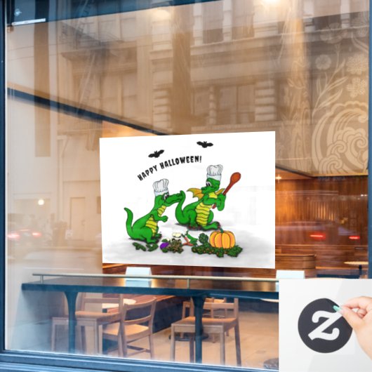 ドラゴン – ハッピーハローウィン!今日は調理師 ウィンドウサイン (カフェ窓)