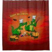 ドラゴン – ハッピーハローウィン!今日は調理師 シャワーカーテン (正面)