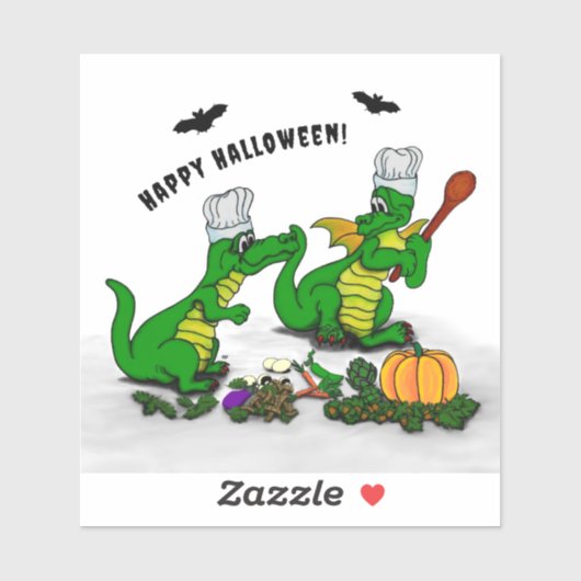 ドラゴン – ハッピーハローウィン!今日は調理師 シール (シート)