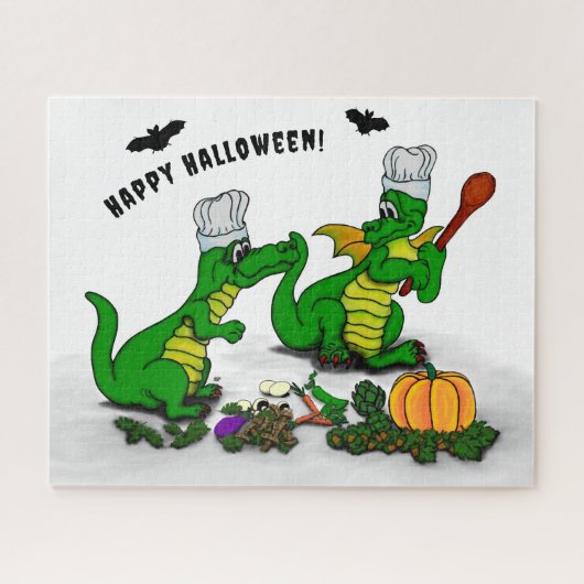 ドラゴン – ハッピーハローウィン!今日は調理師 ジグソーパズル (横)