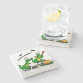 ドラゴン – ハッピーハローウィン!今日は調理師 ストーンコースター (横)