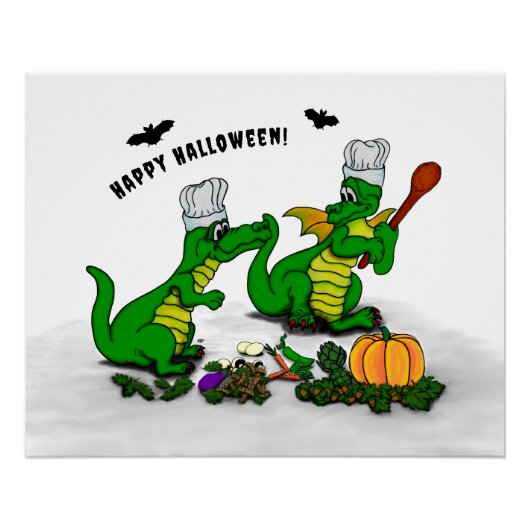 ドラゴン – ハッピーハローウィン!今日は調理師 ポスター (正面)