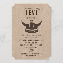 ドラゴン&バイキング誕生日招待状