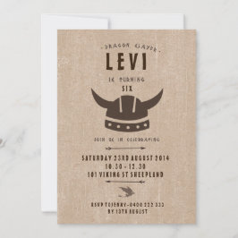 ドラゴン&バイキング誕生日招待状 招待状