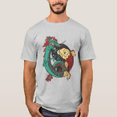 ドラゴン&フィッシュインヤン Tシャツ (正面)