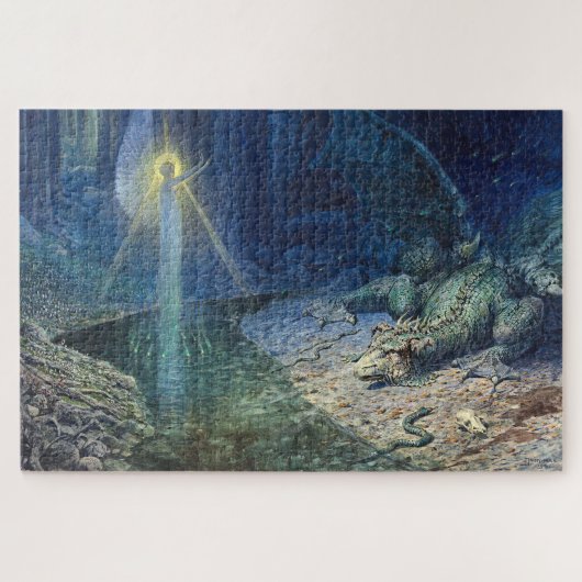 ドラゴン&フェアリーヴィンテージファンタジーアート ジグソーパズル (横)