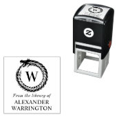 ドラゴン フレーム ライブラリー 書名イニシャル モノグラム セルフインキングスタンプ (インサイチュ)