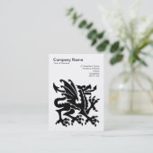 ドラゴン – ブラックオンホワイト 名刺 (スタンド正面)