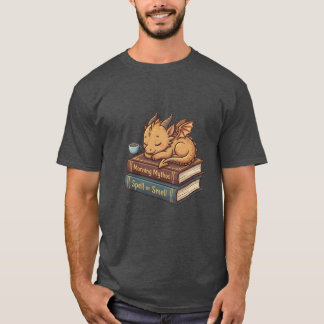 ドラゴン ブリュー 面白い 本の虫 コーヒー ステッカー Tシャツ