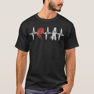 ドラゴン・ベドリントン・テリア・ハートビート・ドッグ・ラバー  Tシャツ