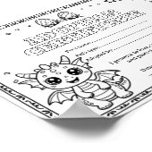 ドラゴン+ペット+里親+ぬりえ+認定証 ポスター (角)