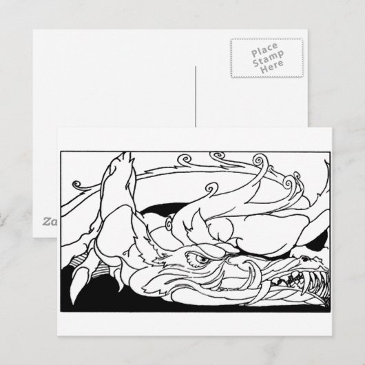 ドラゴン ポストカード (正面/裏面)