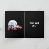 ドラゴン&ムーングリーティングカード カード (内部)