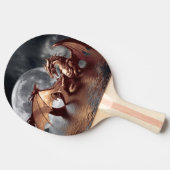 ドラゴン&ムーンファンタジーアートワーク 卓球ラケット (横)