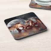 ドラゴン&ムーンファンタジーデザイン コースター (左側)