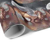 ドラゴン&ムーンファンタジーデザイン ラッピングペーパー (ロールコーナー)