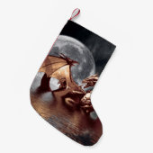 ドラゴン&ムーンファンタジー作品 スモールクリスマスストッキング (正面 (吊り時))