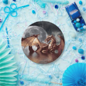 ドラゴン&ムーンファンタジー作品 ペーパープレート (パーティー)