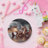 ドラゴン&ムーンファンタジー作品 ペーパープレート (パーティー)