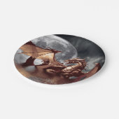 ドラゴン&ムーンファンタジー作品 ペーパープレート (アングル)