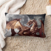 ドラゴン&ムーンファンタジー神話装飾用クッション ランバークッション (ブランケット)