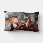 ドラゴン&ムーンファンタジー神話装飾用クッション ランバークッション (裏面)