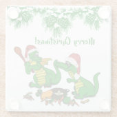 ドラゴン – メリークリスマス！ – 今日は調理師 ガラスコースター (裏面)