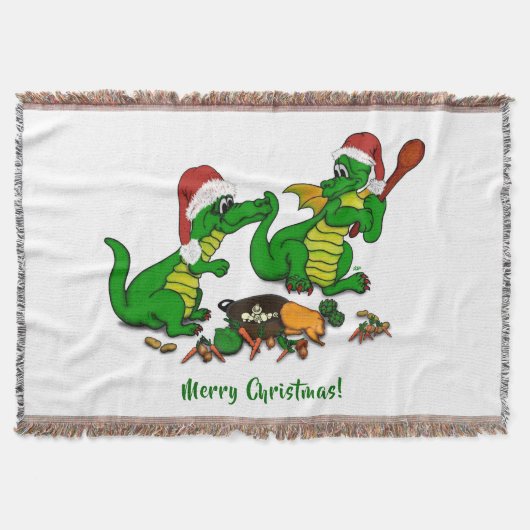 ドラゴン – メリークリスマス! – 今日は調理師 スローブランケット (正面)