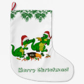 ドラゴン – メリークリスマス！ – 今日は調理師 ラージクリスマスストッキング (正面)
