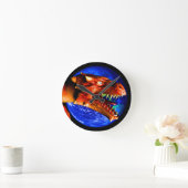 ドラゴン ラウンド壁時計 (ホーム)